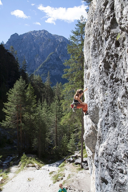 Climbing at Ciastlins in the Dolomites