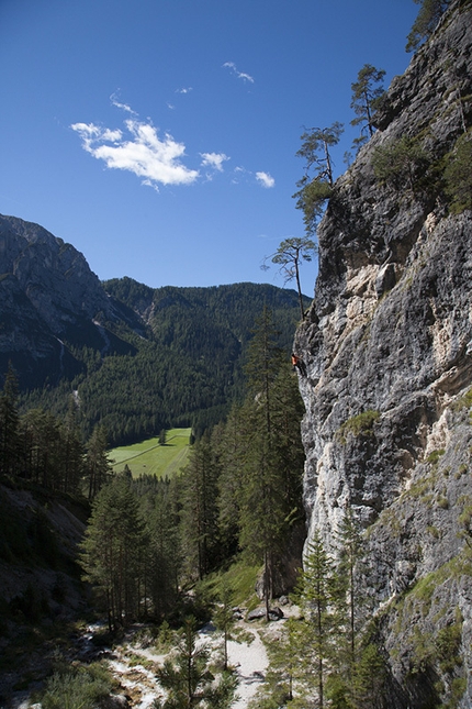 Ciastlins - In arrampicata a Ciastlins, Dolomiti.