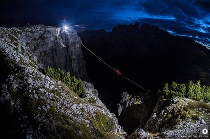 Monte Piana Highline Meeting 2013, Dolomites - Armin Holzer double knee