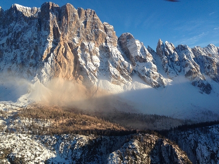 Civetta, Dolomites - The collapse of Su Alto, Civetta, Dolomites that took place on 16 November 2013.