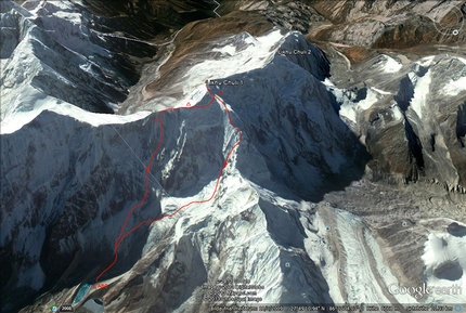 Likhu Chuli I - Ines Papert e Thomas Senf making the first ascent of Likhu Chuli I, Nepal
