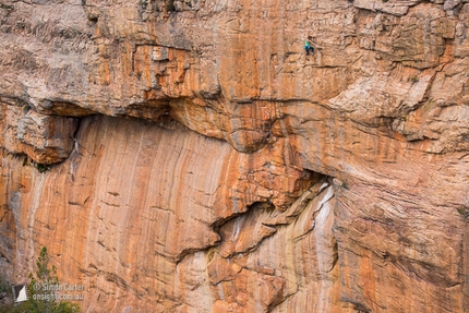 Mount Arapiles, Australia - Brittany Griffith, Common Knowledge (24), Tjuringa Wall, Mt Arapiles, Victoria, Australia.