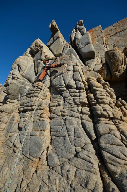 Climbing in Sardinia - Maurizio Oviglia on the first ascent of  