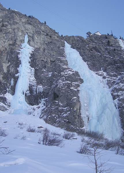 Cascate di ghiaccio Val D'Avio - Le cascate Madonnina e Funicolare