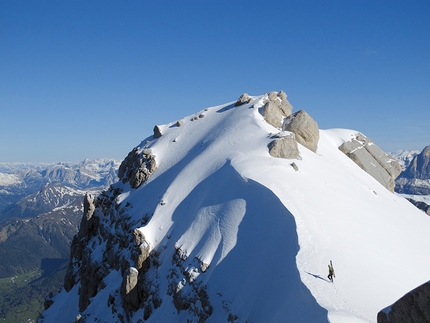 Pelmetto, Dolomites - First descent of Pelmetto, Francesco Vascellari and Loris De Barba, marzo 2013