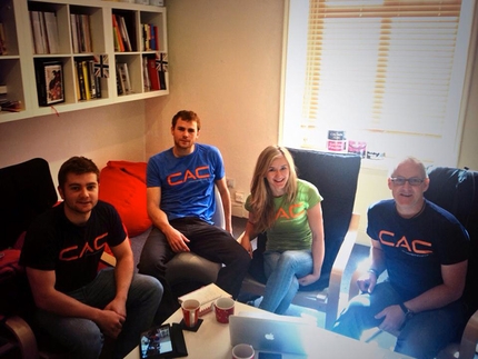 Climbers against Cancer - Ben Jone, Shauna Coxsey, Ned Feehally e John Ellison