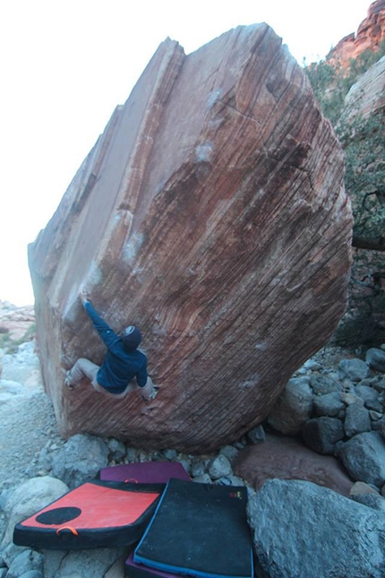 Red Rocks, USA - Jakob Schubert climbing Meadowlark Lemon 8B+, Red Rocks, USA
