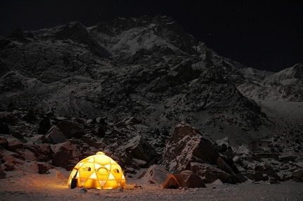 Nanga Parbat in winter - Nanga Parbat Base Camp, at 3600m