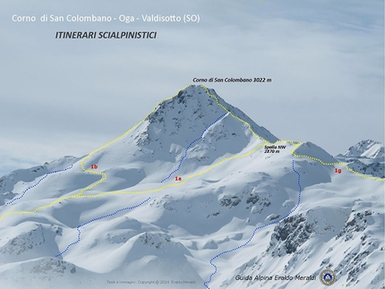 Corno di San Colombano, scialpinismo in Alta Valtellina