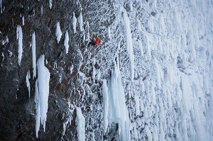 Will Gadd - Will Gadd climbing Overhead Hazard at Helmcken Falls, Canada.