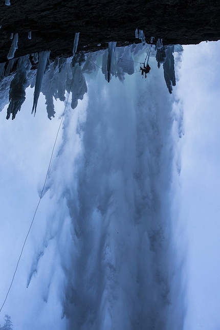 Will Gadd - Will Gadd climbing Overhead Hazard at Helmcken Falls, Canada.