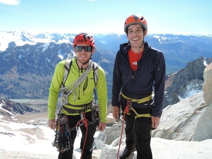 Fitz Roy Traverse, Patagonia - Tommy Caldwell and Alex Honnold during the Fitz Roy Traverse in Patagonia