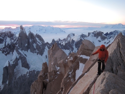 Fitz Roy Traverse, Patagonia - Tommy Caldwell and Alex Honnold during the Fitz Roy Traverse in Patagonia