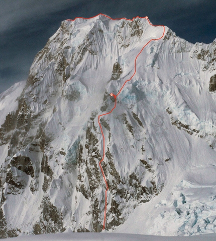 Piolets d'Or 2014 - Monte Laurens, 3052m (Alaska) and the route climbed by Mark Allen (USA) and Graham Zimmerman (NZ)