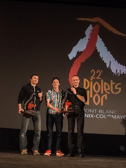 Ueli Steck and Raphael Slawinski & Ian Welsted win the Piolets d'Or 2014