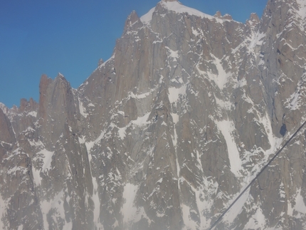 Aiguille du Plan, Mont Blanc - Jeff Mercier and Corrado Pesce on the Chris Bonington - Rafael Tejada-Flores route, West Face Aiguille du Plan