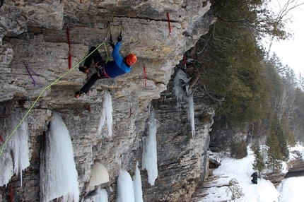 St Alban, dry tooling a Québec in Canada