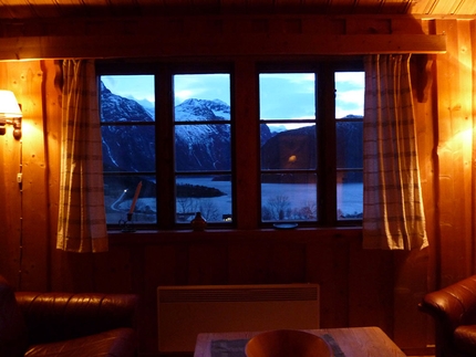 Norvegia 2014 - La vista sul lago di Eikesdal dalla casetta di Overàs (Eresfjord)