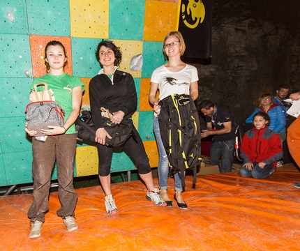 Salewa Rockshow 2014 - Block & Wall - Podio femminile: Maddalena Bianchi, Marion Koenig e Martina Daprà.