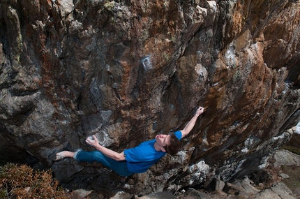 Martin Keller - Martin Keller climbing Gepresster Hase 8C at Sustenpass, Switzerland
