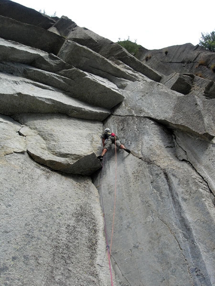 Valle dell'Orco, Italy - On the 5th pitch of 