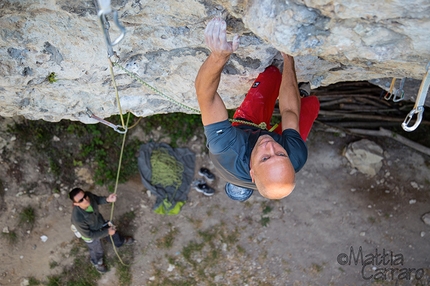 Campo Solagna - Massimo Battaglia climbing Telepatia di emozioni