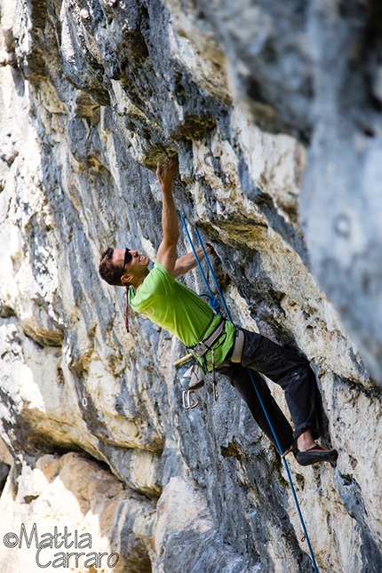 Campo Solagna - Mauro Dell'Antonia climbing Cobra