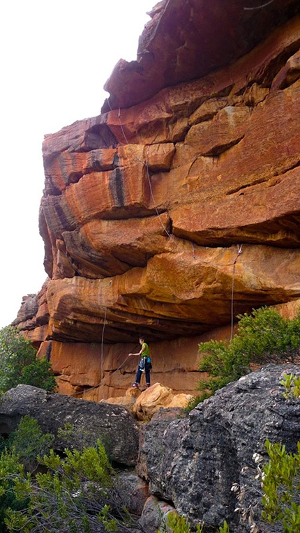 Rocklands, South Africa - James Pearson and Caroline Ciavaldini trad climbing at Rocklands