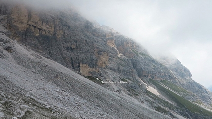 Sentiero Olivieri, Tofana, Dolomites - Sentiero Olivieri, an easy equipped path above Cortina