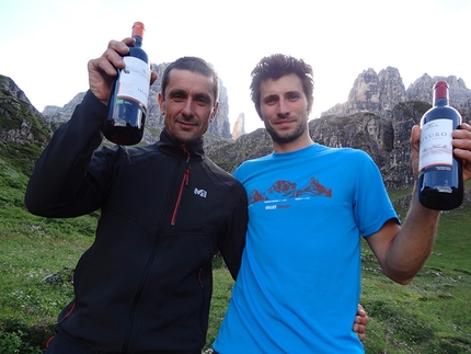 Dolomiti di Brenta, Brenta Base Camp 2014 - Alessandro Beber in compagnia del leggendario Jiri Leskovjan