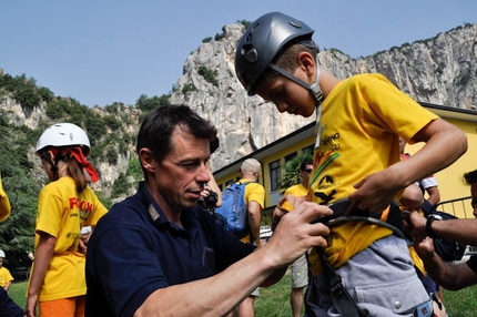 Arco - Luca Giupponi helping tomorrow's young climbers at the Arco Rock Junior