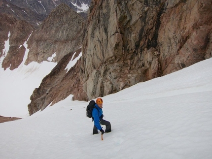 Groenlandia 2014, Ralph Villiger e Harald Fichtinger - Il couloir di neve.