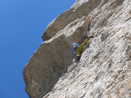 New route by Simon Kehrer and Christoph Hainz up Sas Ciampac in the Dolomites