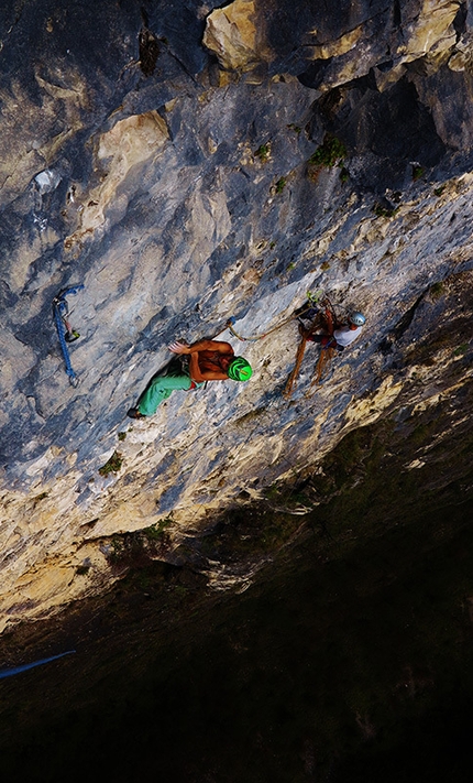 L'ultimo dei selvaggi, new rock climb in Italy's Valsugana