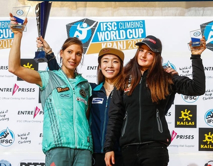 Lead World Cup 2014 - Lead World Cup 2014: Mina Marovic (silver), Jain Kim (gold), Magdalena Röck (bronze)