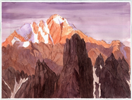 Watercolours and pastel: Riccarda de Eccher's mountains