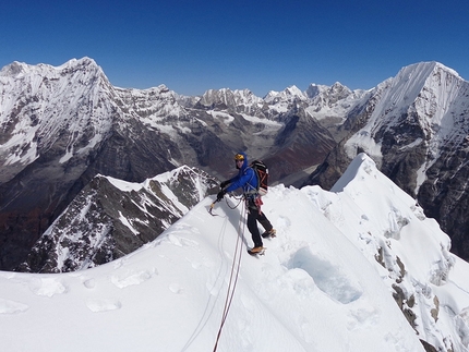 Chugimago West Face first ascent by Domen Kastelic and Sam Hennessey