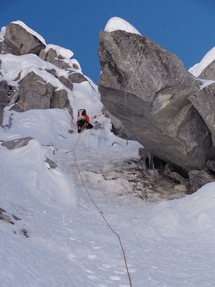 Chugimago (Chukyima Go), Nepal - Domen Kastelic: getting to mixed part of the climb