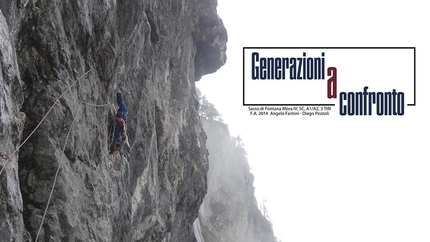 Generazioni a Confronto, new aid climb by Fantini and Pezzol on Sasso di Fontana Mora