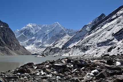 Rolwaling, Nepal, Himalaya - Lake Tsho Rolpa and Bigphera, climbed for the first time only recently.