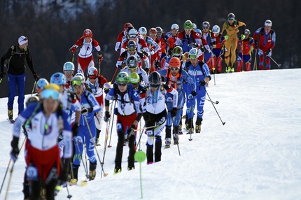 Ski mountaineering World Cup 2015 - During the Individual race at Puy Saint Vincent of the Scarpa ISMF World Cup
