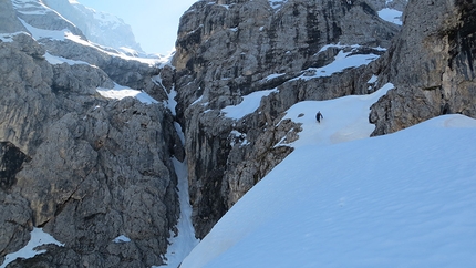 Dolomiti skiing, Francesco Vascellari, Davide D'Alpaos, Loris De Barba - Lastei d'Agner, Pale di San Martino