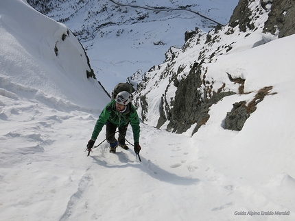 Dossaccio, alpinismo invernale in Alta Valtellina