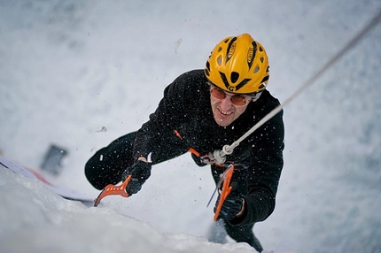 Ice Climbing World Cup 2015 - Alexey Vagin, winner of the 2015 UIAA World Speed Championship in Kirov, Russia.
