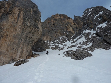 I don't like winter - Via Andrich-Bianchet, Cima di Val di Roda West Face, Pale di San Martino, Dolomites