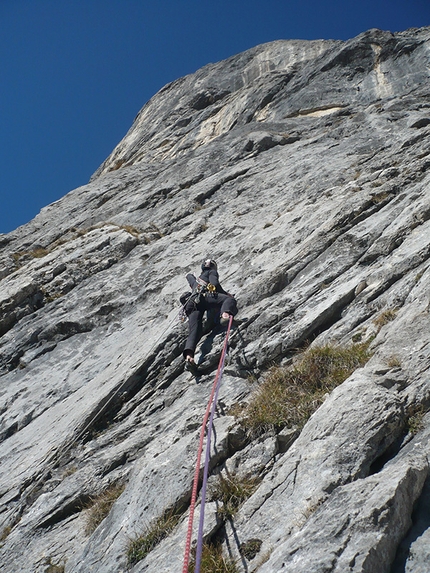 If, Monte Cavallo - Matteo Della Bordella making the first ascent of If, Monte Cavallo, carried out together with Eugenio Pesci.