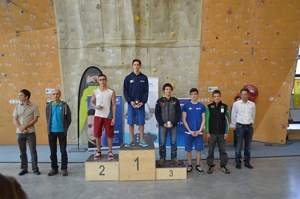 Coppa Europa Giovanile Lead 2015 - Giorgio Bendazzoli vince la sua categoria Youth A (U18) a Dornbirn, davanti a Yuval Shemla e  Sascha Lehmann