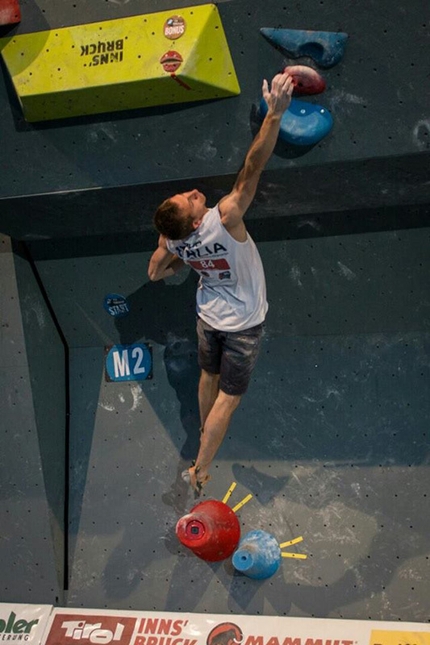 Stefan Scarperi - Stefan Scarperi durante la finale del Campionato Europeo Boulder 2015 a Innsbruck