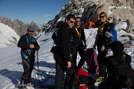 Monte Bianco - Monte Bianco: durante le riprese del in2White per creare la foto panoramica più grande del mondo