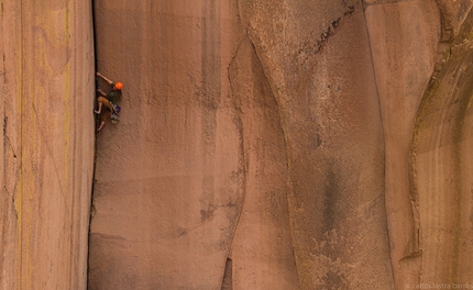 Caspana, Atacama, Chile - The magnificent crack climbing at Caspana, Atacama desert, Chile